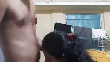 Bhabhi blowjob and fucking incest with young devar