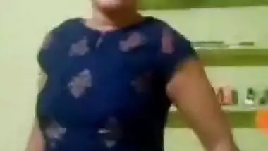Housewife showing her hairy pussy