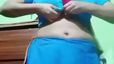 Innocent milk tanker bhabhi stripping blouse and in-skirt